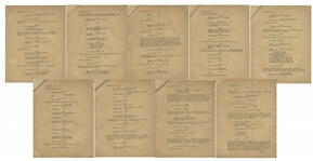 Moe Howard's 17pp. Script for a Three Stooges Skit With Shemp, Circa Early 1950s -- With Moe's Annotations Throughout -- Skit Mentions Roy Rogers, Likely for Variety Show -- Toning, Else Very Good